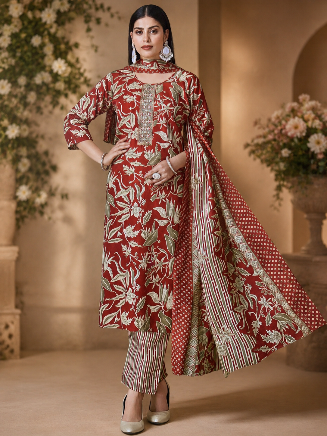 SALWAR SET SLITTED 416627