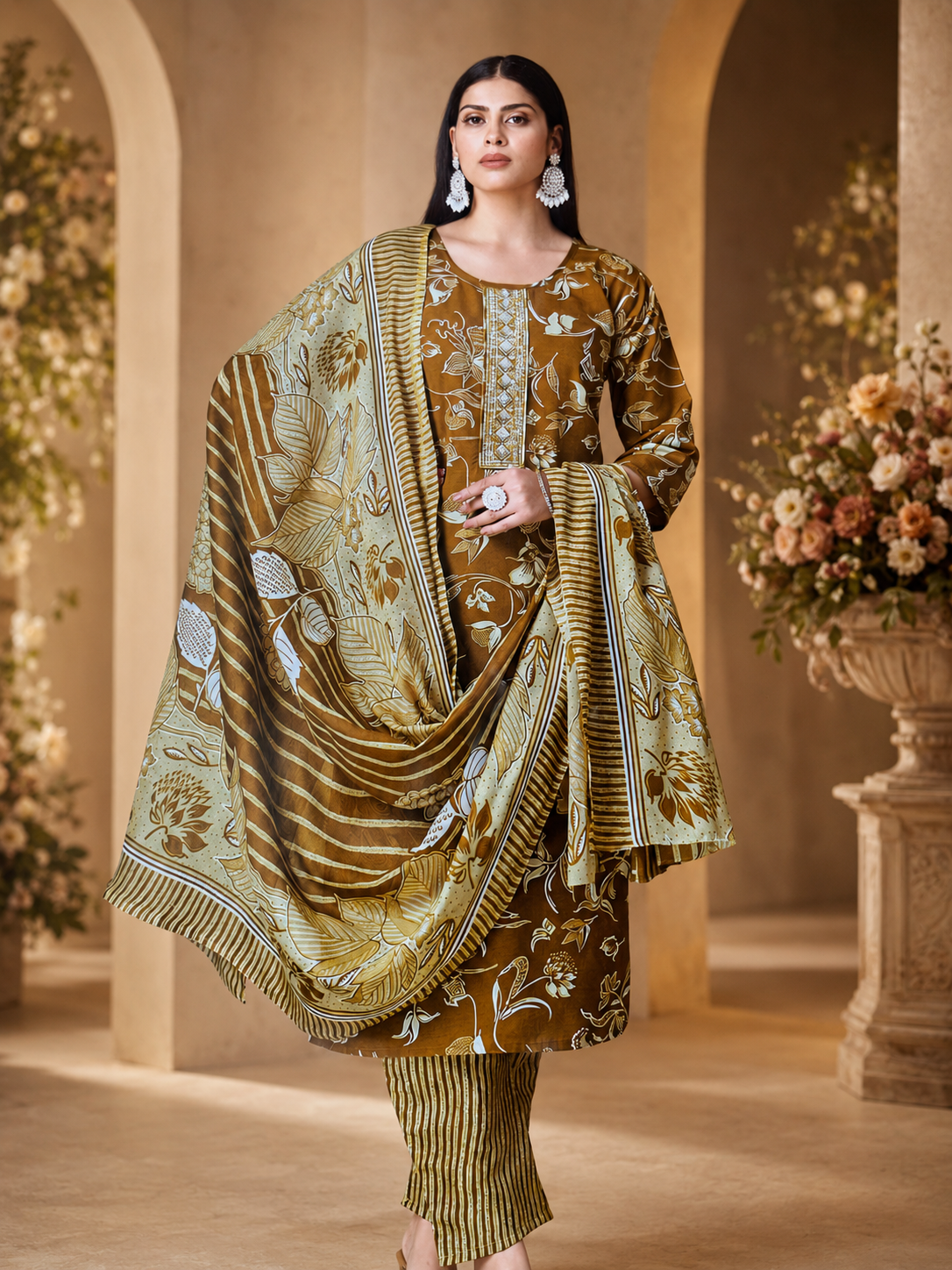 SALWAR SET SLITTED 416627