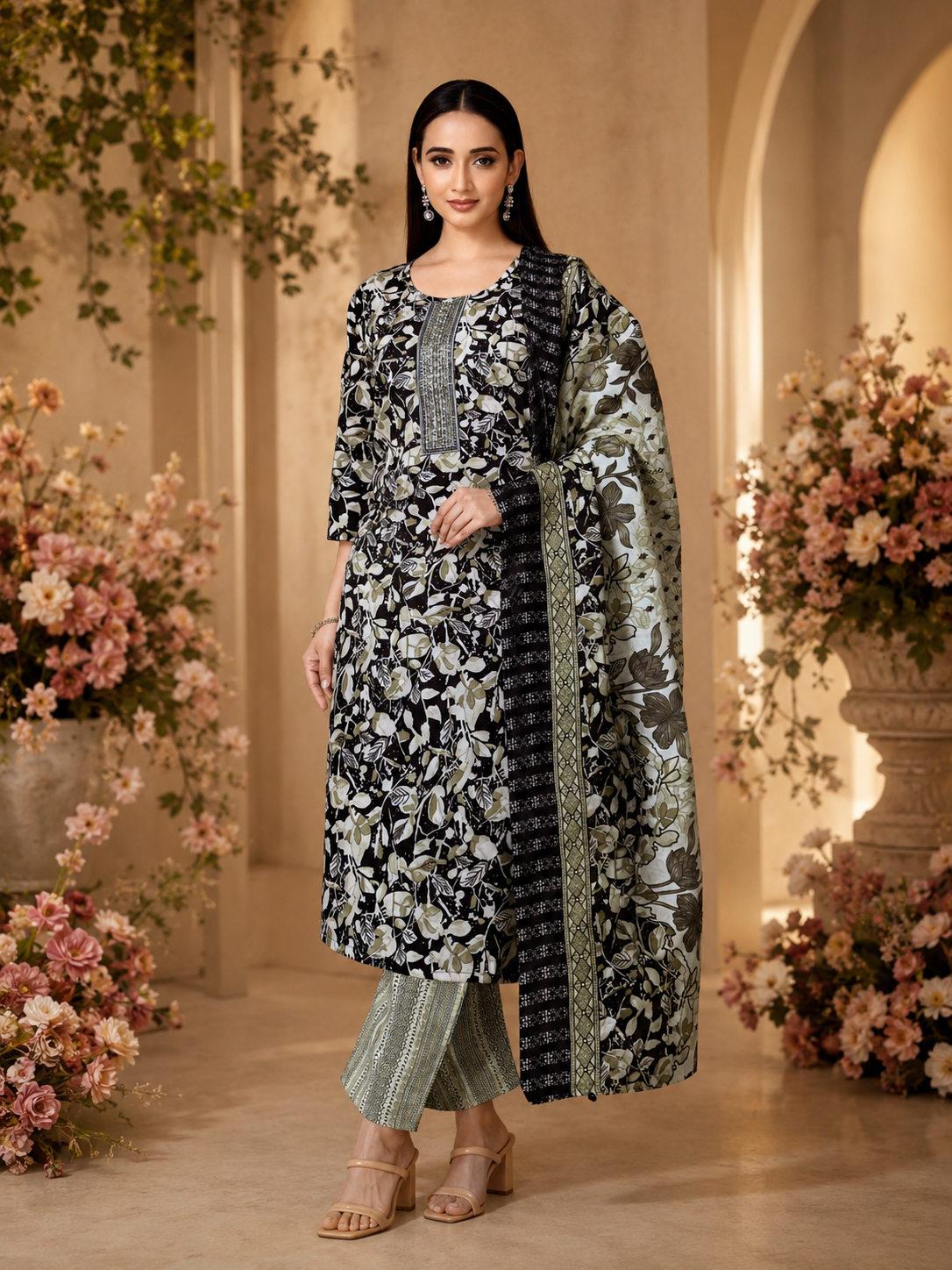 SALWAR SET SLITTED 416627