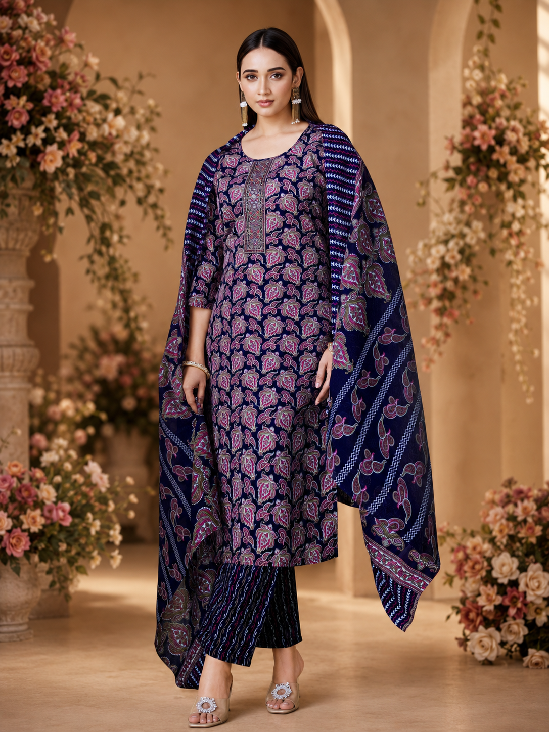 SALWAR SET SLITTED 416627