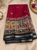 SAREES MALCHANDERI RED & BLACK 414899