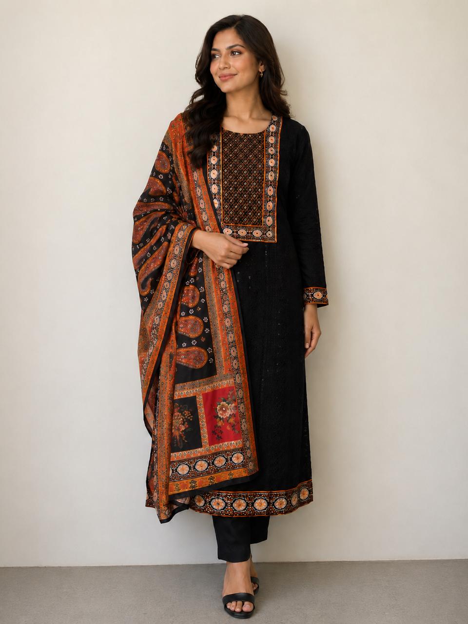 SALWAR SET SLITTED SALCAL1013