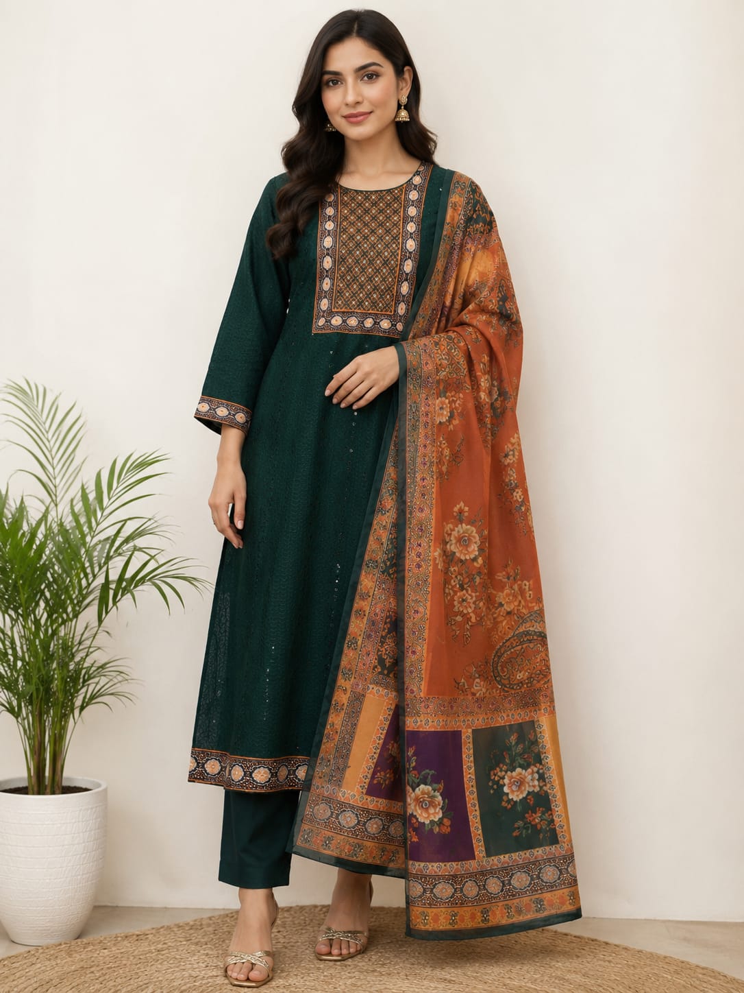 SALWAR SET SLITTED SALCAL1013