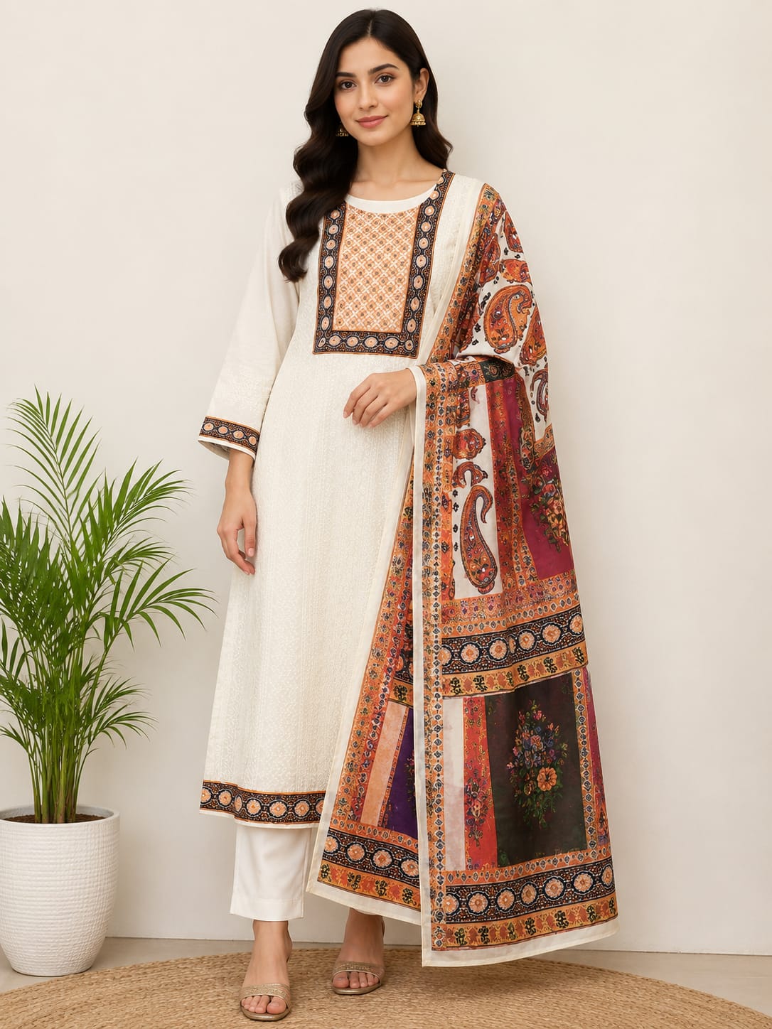 SALWAR SET SLITTED SALCAL1013