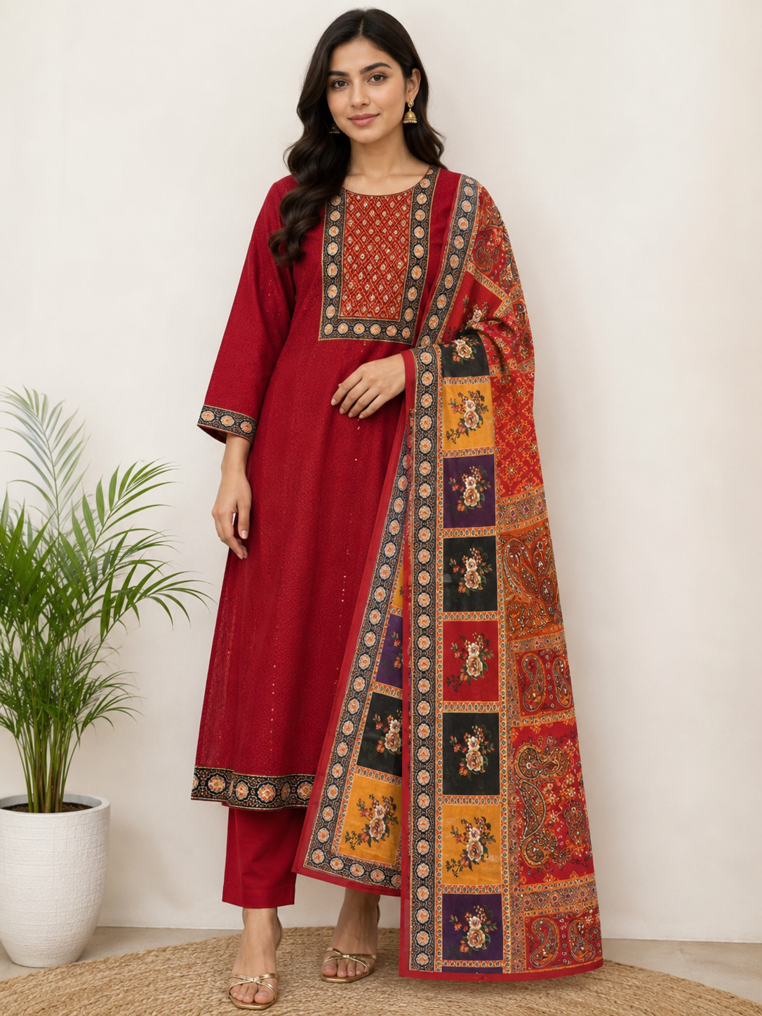 SALWAR SET SLITTED SALCAL1013