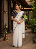 PULIYILA KARA SET MUNDU WITH SAPERATE  BLOUSE - PULIYILA001